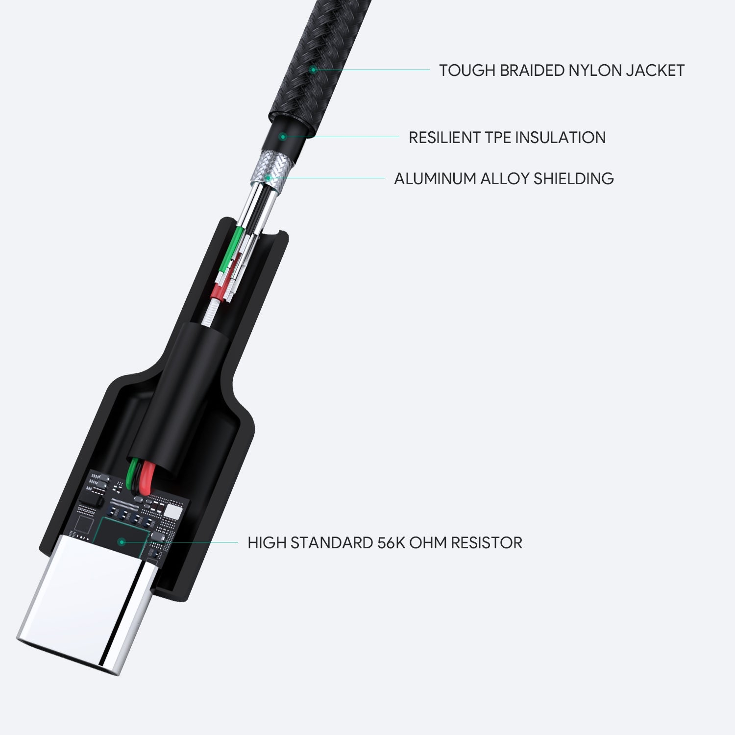 CÁP USB TYPE-C AUKEY CB-CD30 - HÀNG CHÍNH HÃNG