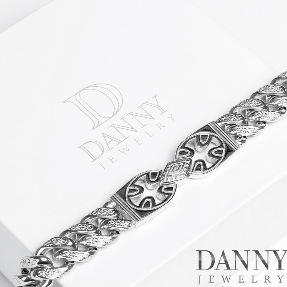 Lắc Tay Nam Bạc Thổ Nhĩ Kỳ Danny Jewelry Xi Rhodium Cao Cấp Không Đen II2T0017