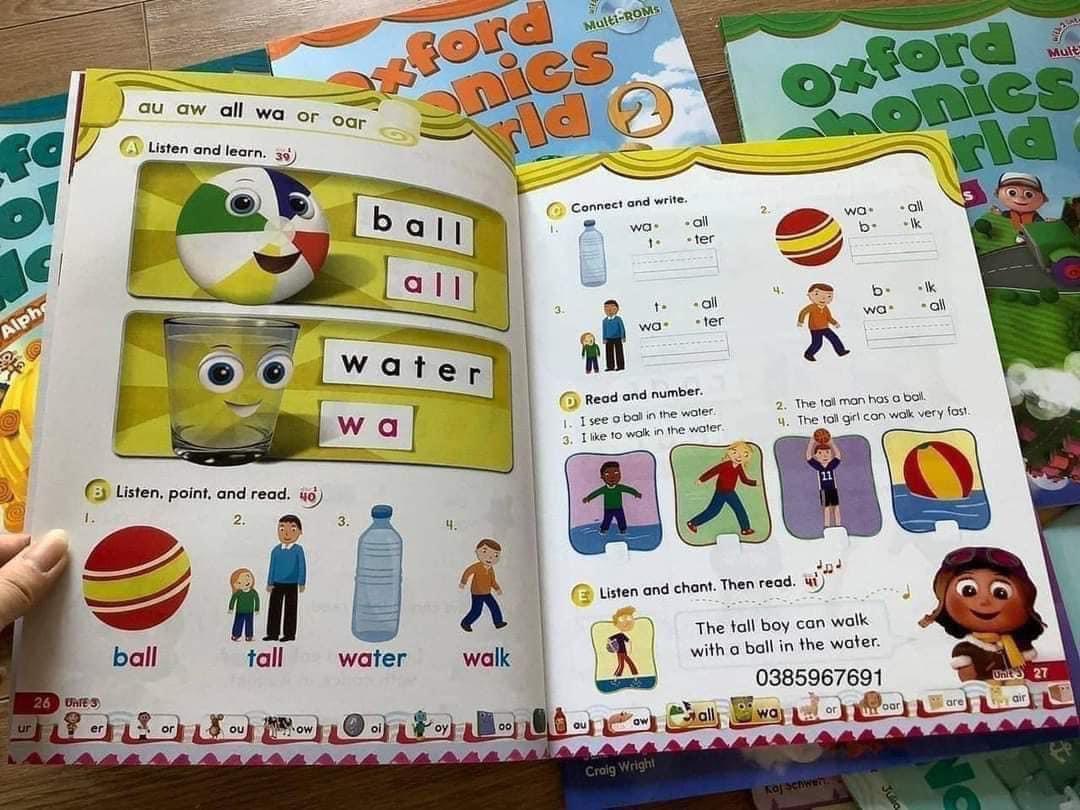 Oxford Phonics Word bộ nhập màu 5 level kèm file audio