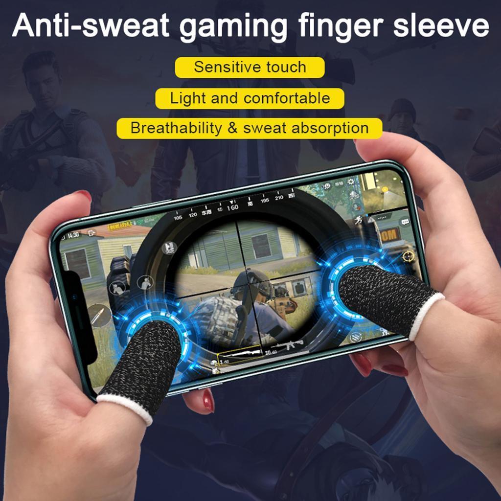 Portable Finger Sleeve Sweat Proof Gaming Finger Gloves White