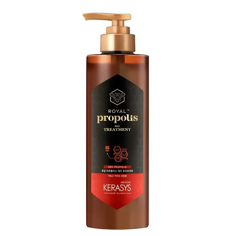 Dầu gội xả Kerasys Royal Propolis dành cho tóc mỏng yếu, tóc không vào nếp Hàn Quốc 500ml