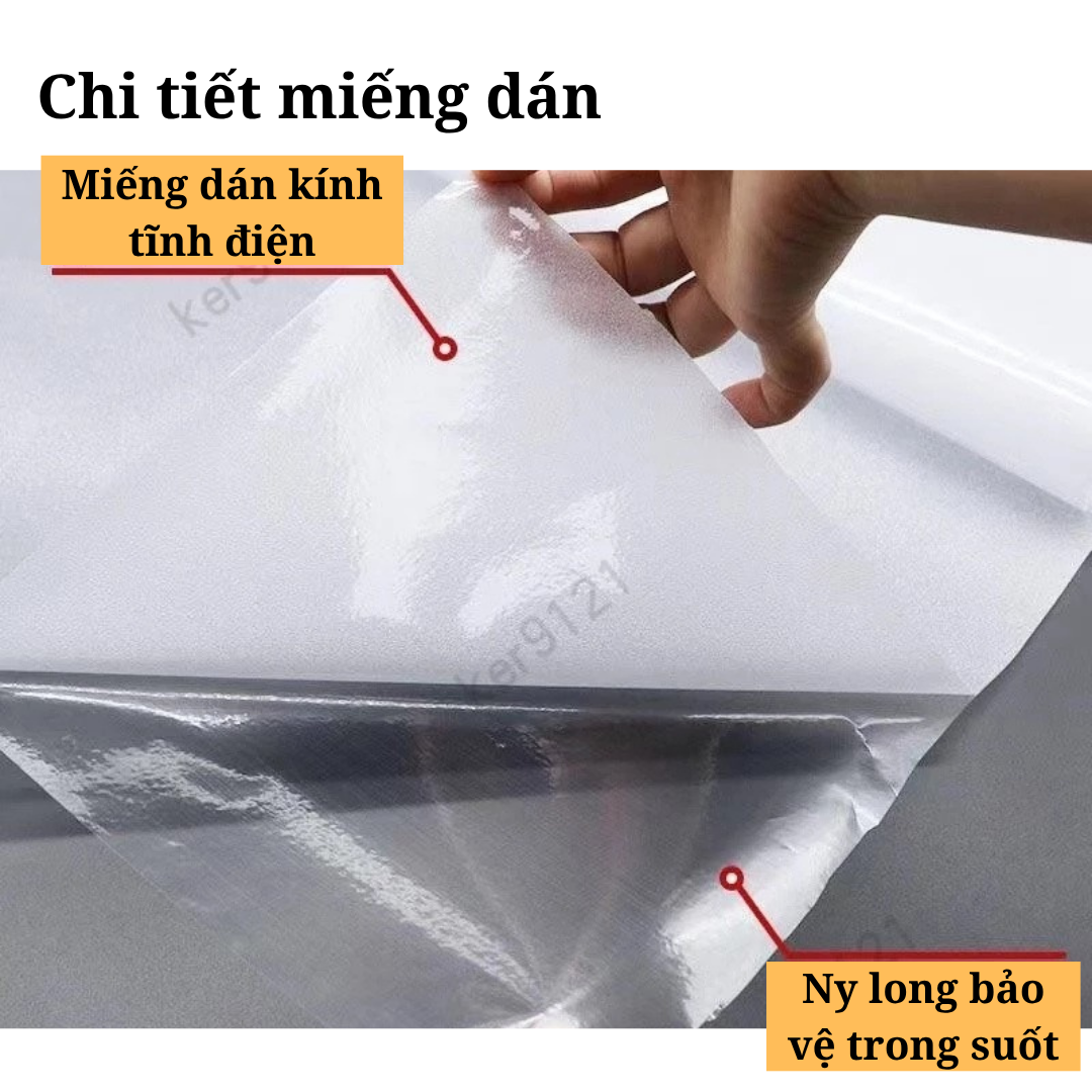 Miếng dán kính chống tia UV - miếng dán tĩnh điện - Trắng đục 1 phần -  trắng đục toàn phần -  đen nhám - hoa mẫu đơn mờ đục