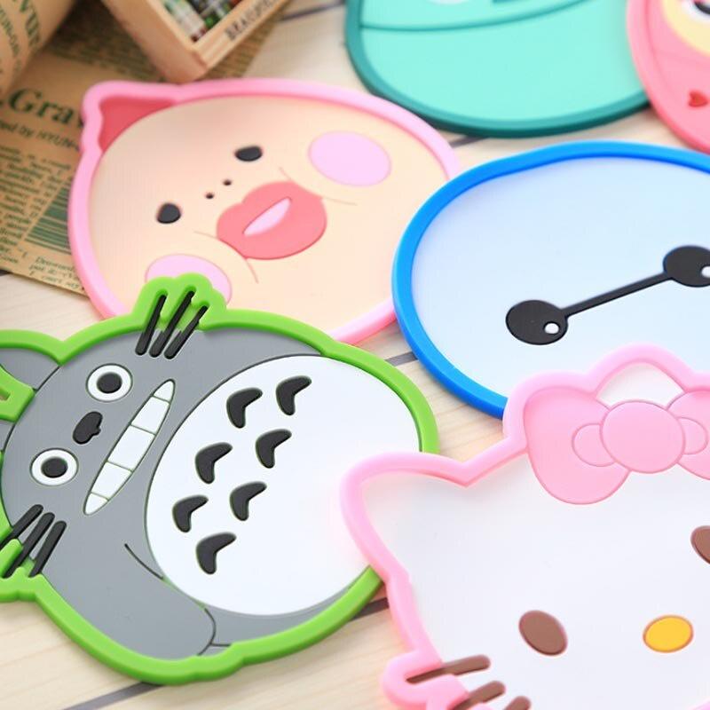 Cartoon Heat-resistant Tableware Pot Mat Coaster Silicone Mat Coaster Non-slip Pot Holder Table Placemat Kitchen Accessories