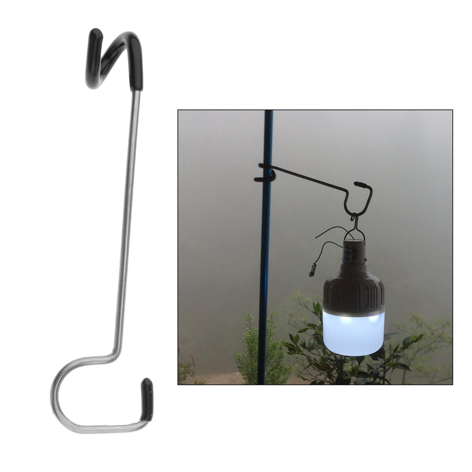 2xFoldable Lamp Pole Stainless Steel Hanger Hook Stand Hook Rack