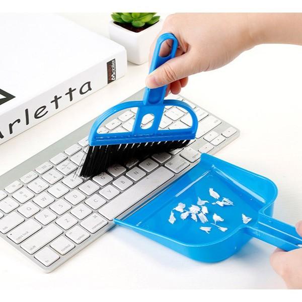 Bộ Chổi Quét Bụi Và Ki Hốt Rác Mini - giao màu ngẫu nhiên