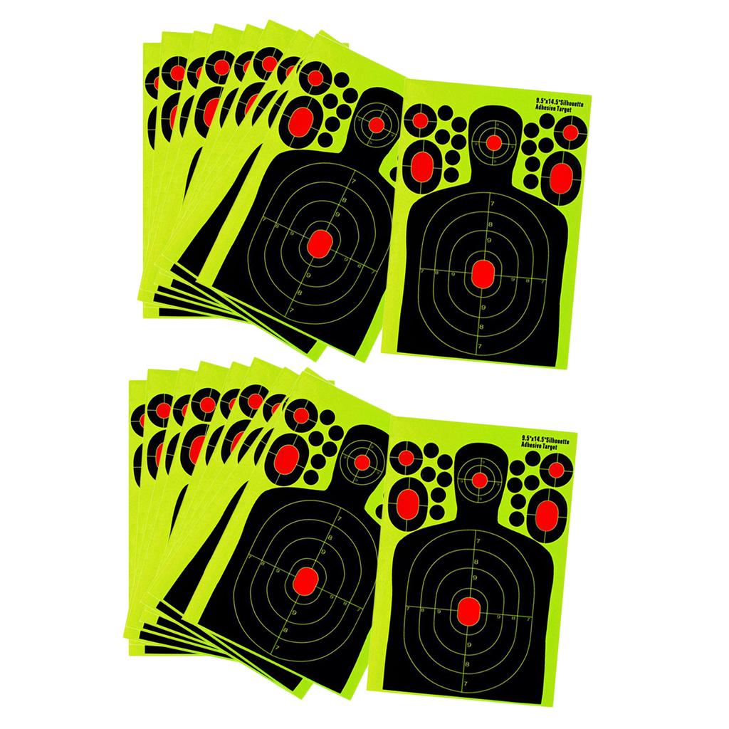 20 Pieces Splatter Reactive Self Adhesive Shooting Targets Gun