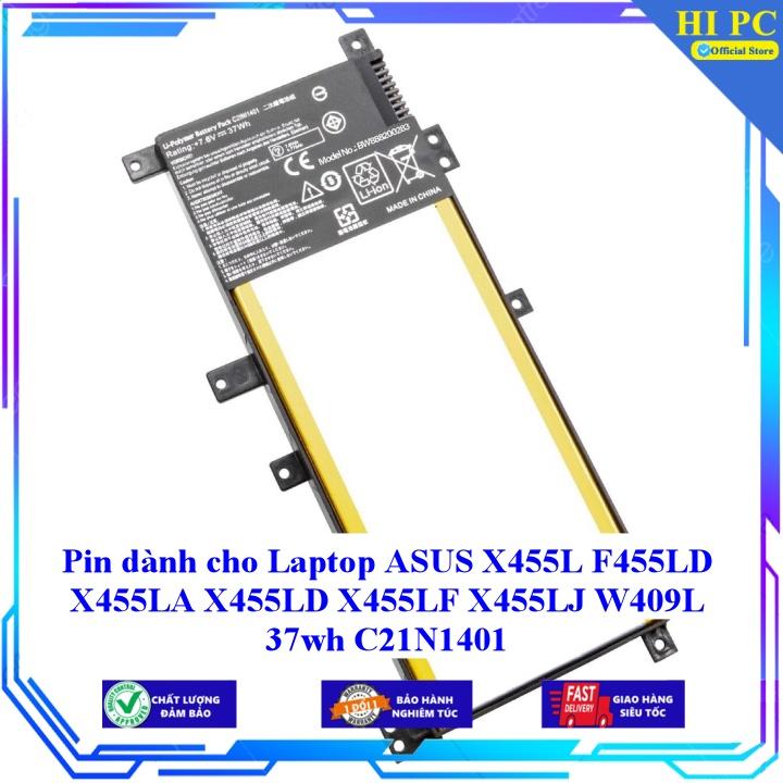 Hình ảnh Pin dành cho Laptop ASUS X455L F455LD X455LA X455LD X455LF X455LJ W409L 37wh C21N1401 - Hàng Nhập Khẩu 