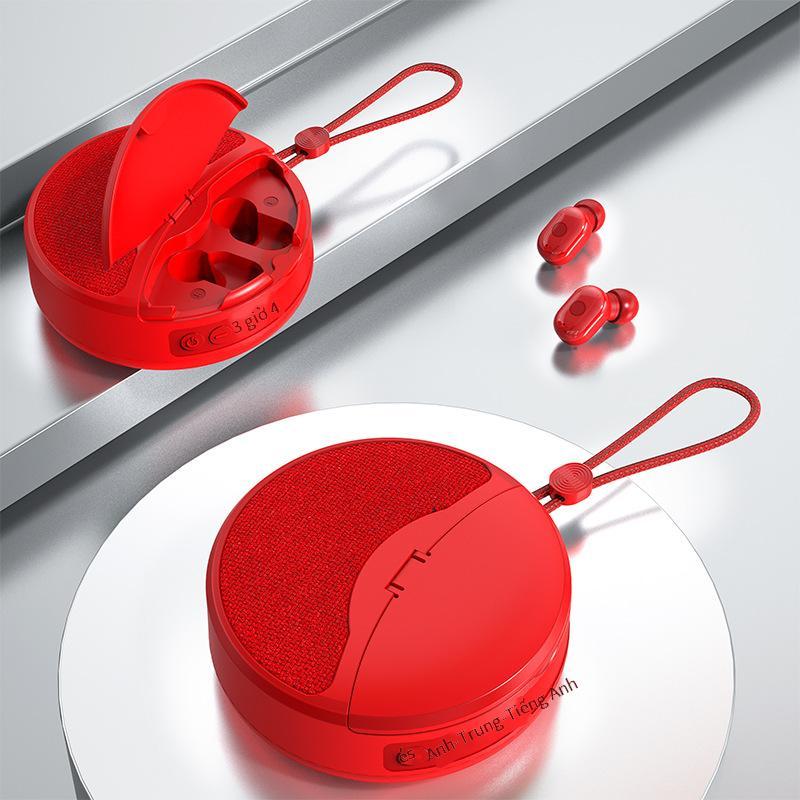 Loa bluetooth kiểu mới nhất Tai nghe TWS quà tặng hai trong một thẻ cắm tai nghe trong tai Âm thanh nổi FM