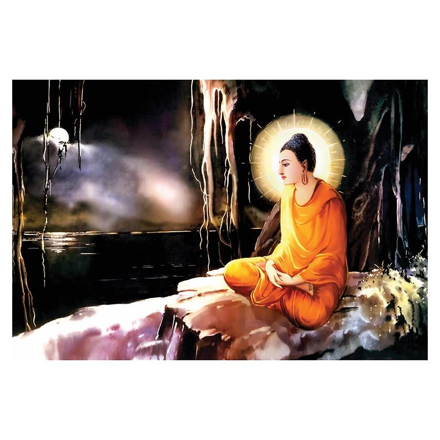 Hình phật treo tường trang trí nơi thờ cúng mẫu phật tổ như lai, thích ca mâu ni phật, Tranh Phật Giáo Thích Ca Mâu Ni Phật 3001