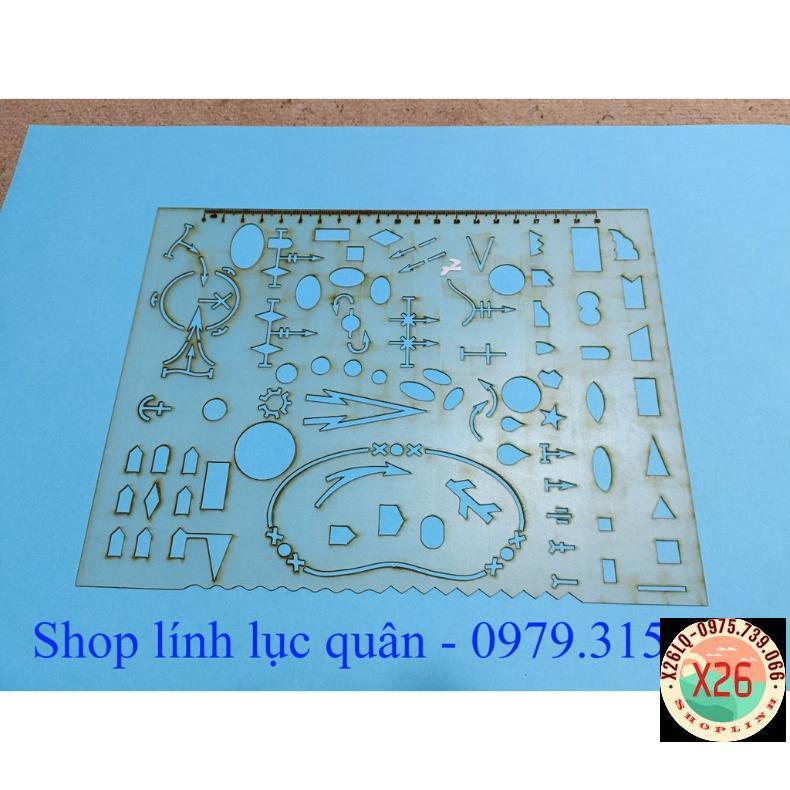 Thước chỉ huy tham mưu mẫu 7 (25x19cm)