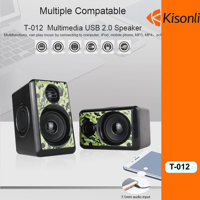 Loa vi tính USB 2.0 Kisonli T-012 4 bass JL - Hàng chính hãng (Giao mẫu ngẫu nhiên)