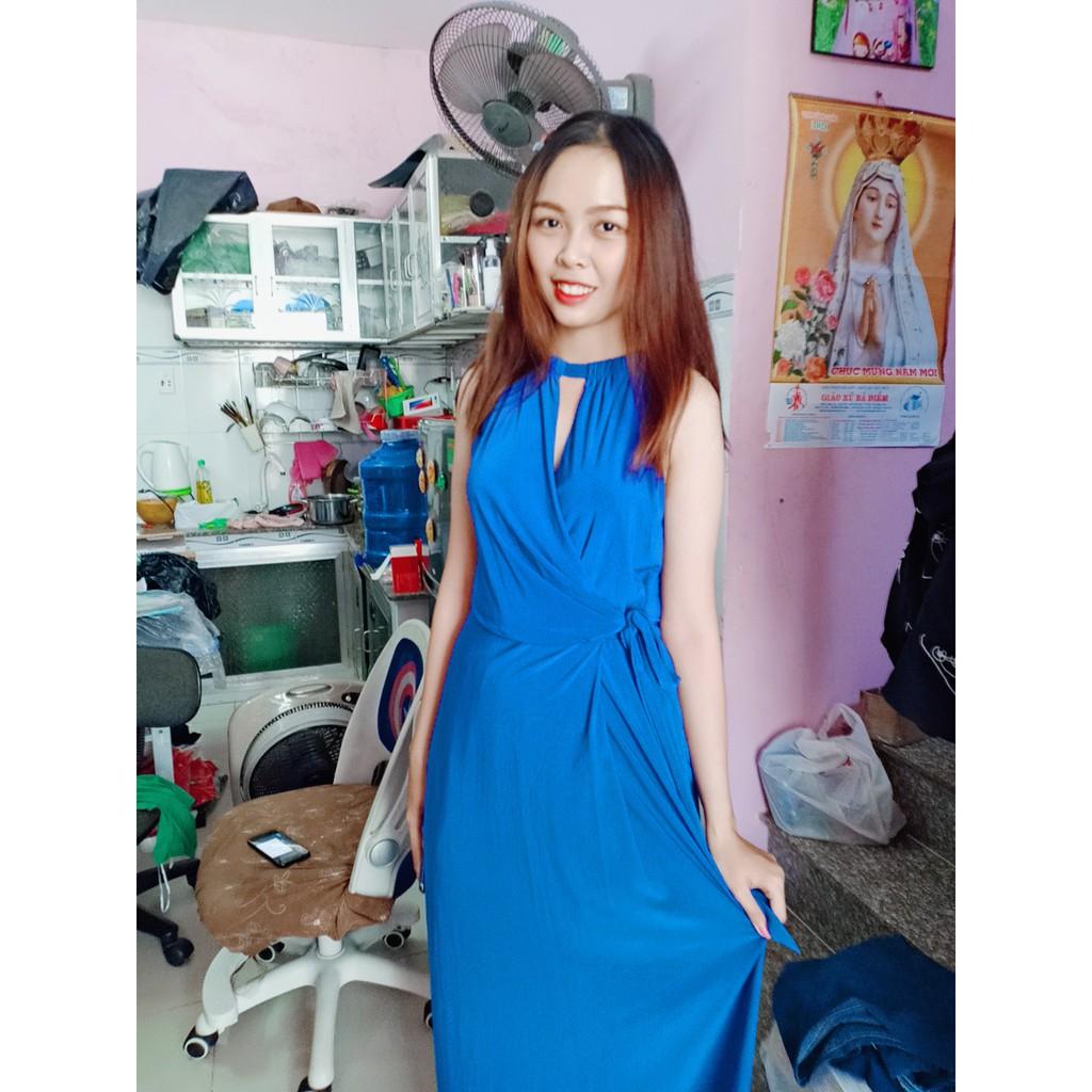đầm maxi dự tiệc-đi biển 50-100kg(ms: MX763