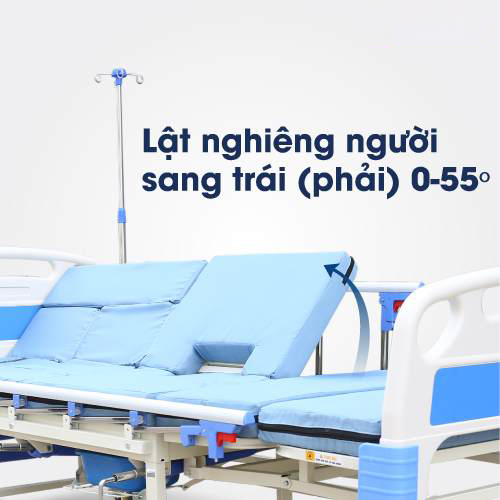 GIƯỜNG BỆNH Y TẾ ĐA NĂNG CAO CẤP ĐIỀU KHIỂN BẰNG TAY QUAY HAKAWA HK-C85 - HÀNG CHÍNH HÃNG