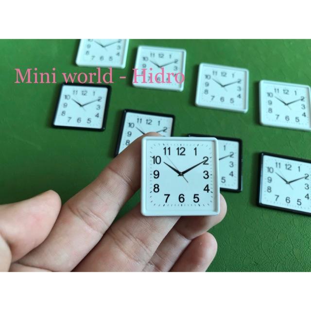 Mô hình đồng hồ Treo tường mini tỉ lệ Trang trí nhà búp bê