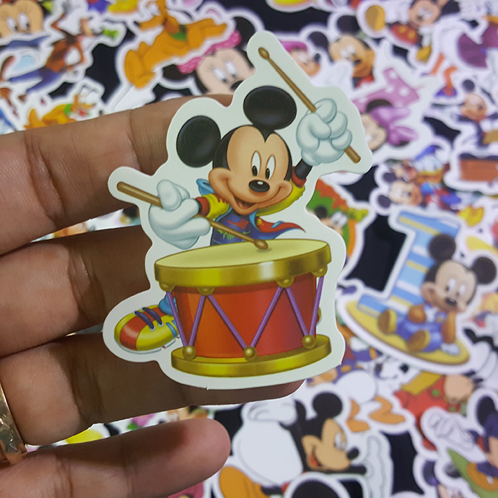 Bộ Sticker dán cao cấp chủ đề MICKEY MOUSE - Dùng dán Xe, dán mũ bảo hiểm, dán Laptop