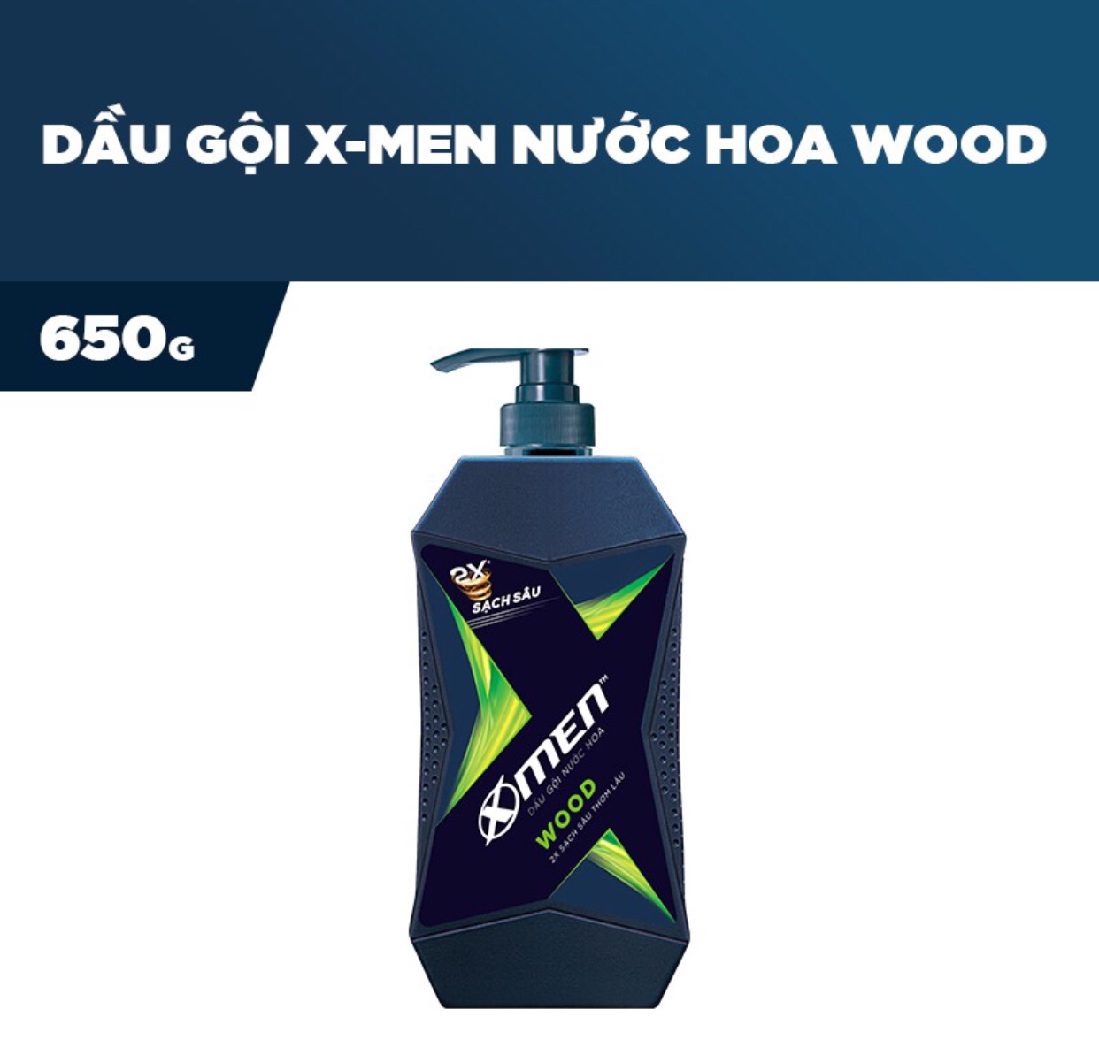 Dầu gội Nước Hoa X-Men Wood chai 650g