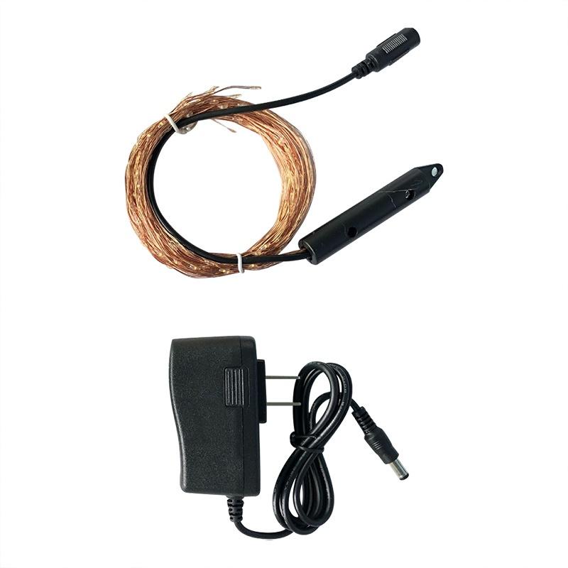 Dây đèn LED 280 bóng với 14 vòng hoa trang trí giáng sinh tiệc cưới