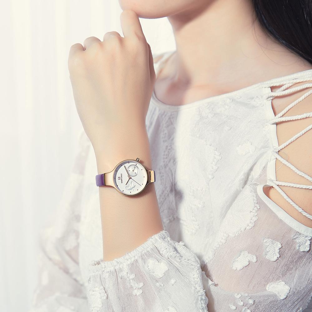 Đồng hồ Quartz Nữ Thời trang Dây da đeo tay Chất lượng cao Không thấm nước NAVIFORCE NF5001