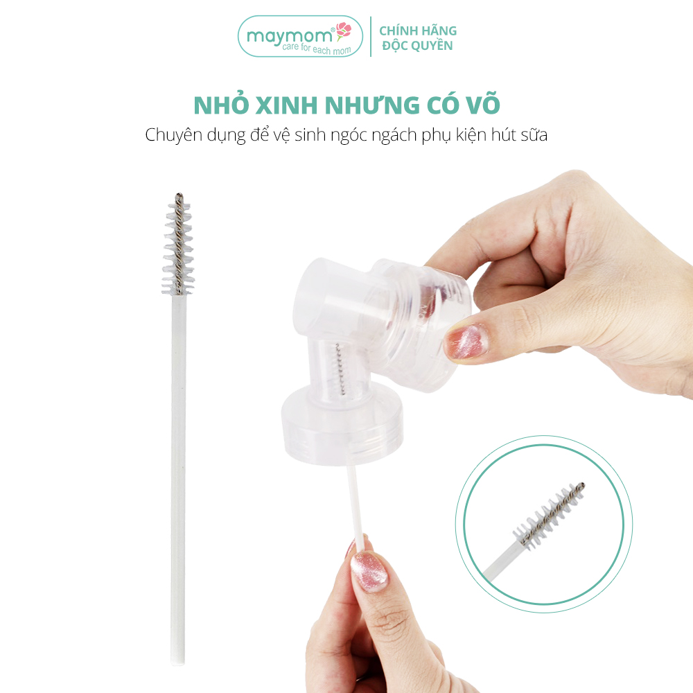 Cọ Phụ Kiện Maymom, Vệ Sinh Cổ Nối Phễu Hút Sữa, Chuyên Dụng Cho Việc Vệ Sinh Những Ngóc Ngách Nhỏ