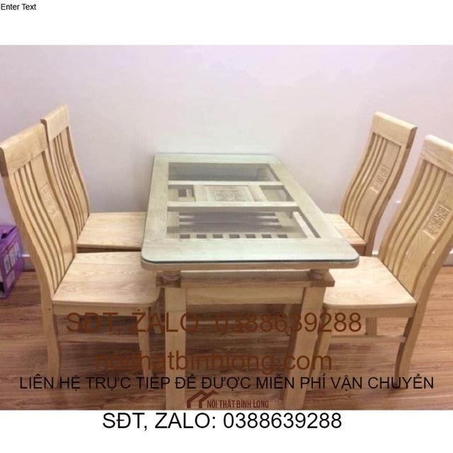 Bộ bàn ăn sồi 4 ghế