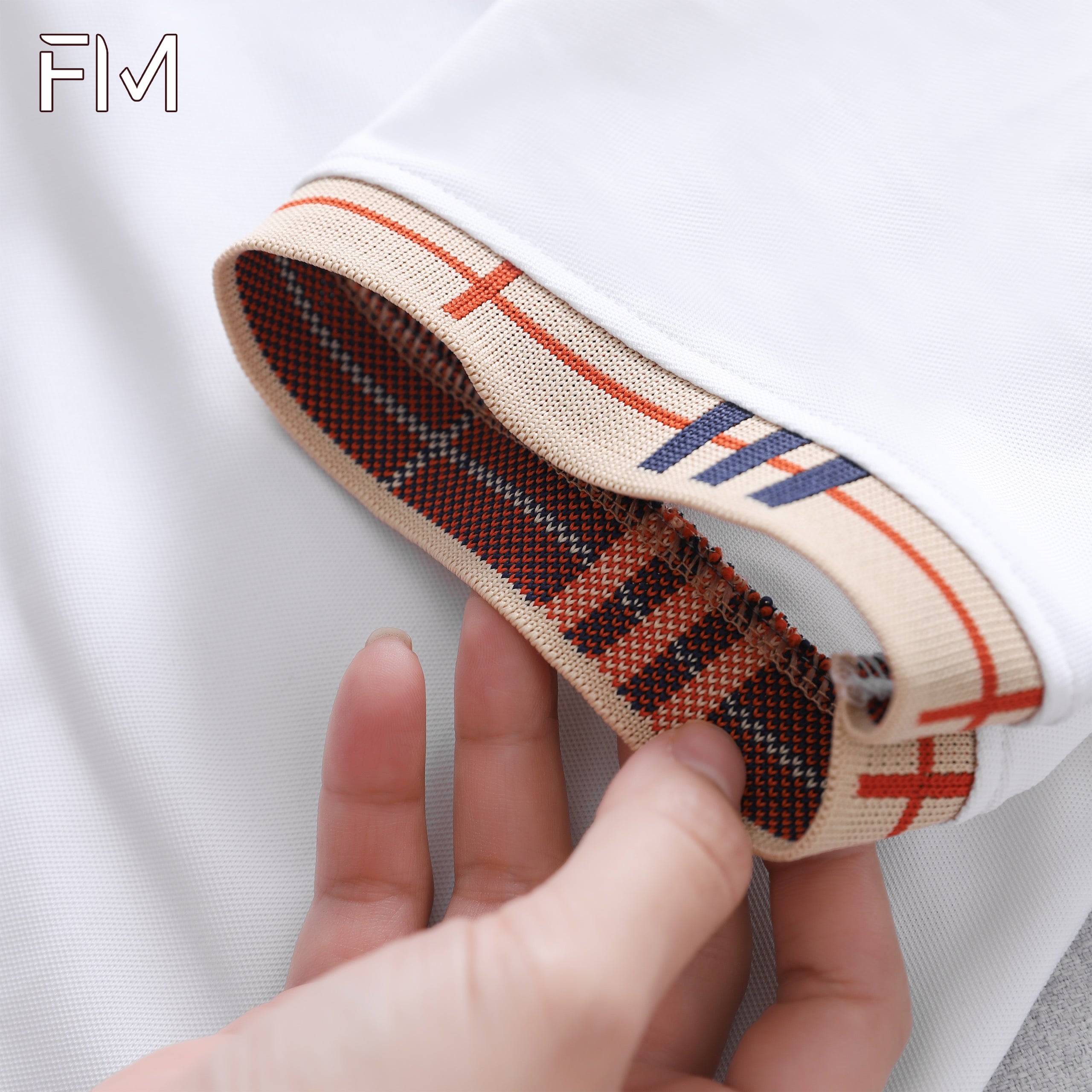 Áo polo nam tay ngắn, họa tiết phối bo đẹp mắt, chi tiết thêu cực nét - FORMEN SHOP - FMPS179