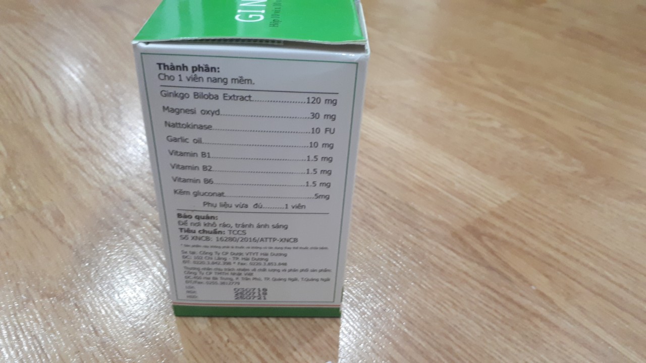 THỰC PHẨM CHỨC NĂNG GINKGO BILOBA 120 - GINKGOREA GOLD - TĂNG CƯỜNG LƯU THÔNG TUẦN HOÀN MÁU NÃO