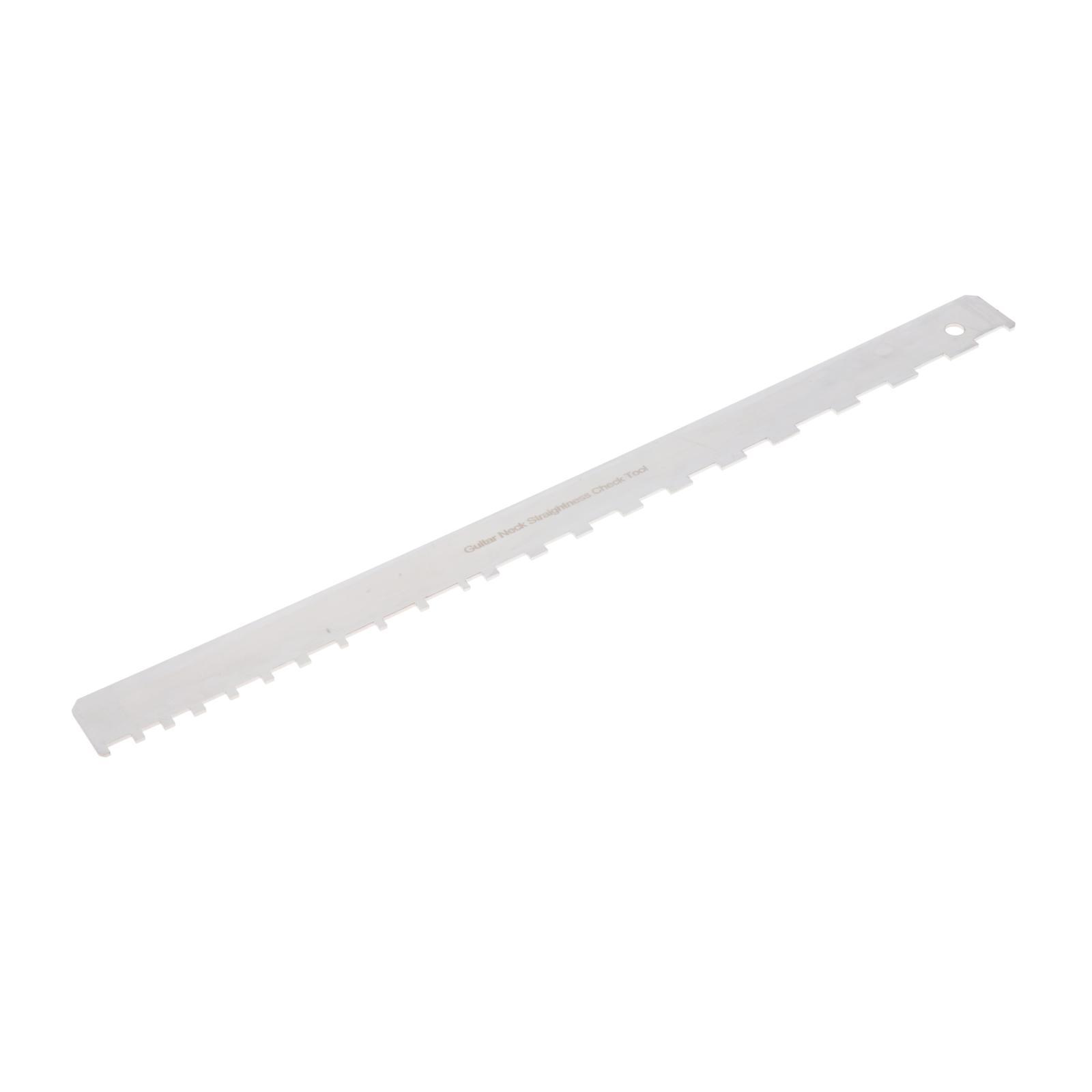 Guitar Luthier Tools, Guitar String Action Ruler Gauge, Guitar Neck Notched Straight Edge Measure Ruler, Fret Rocker for Electric Guitar Setup