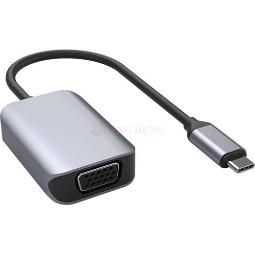 Cổng chuyển đổi HyperDrive 2-in-1 USB-C to HDMI/VGA HD-C2HV-GRAY - Hàng chính hãng