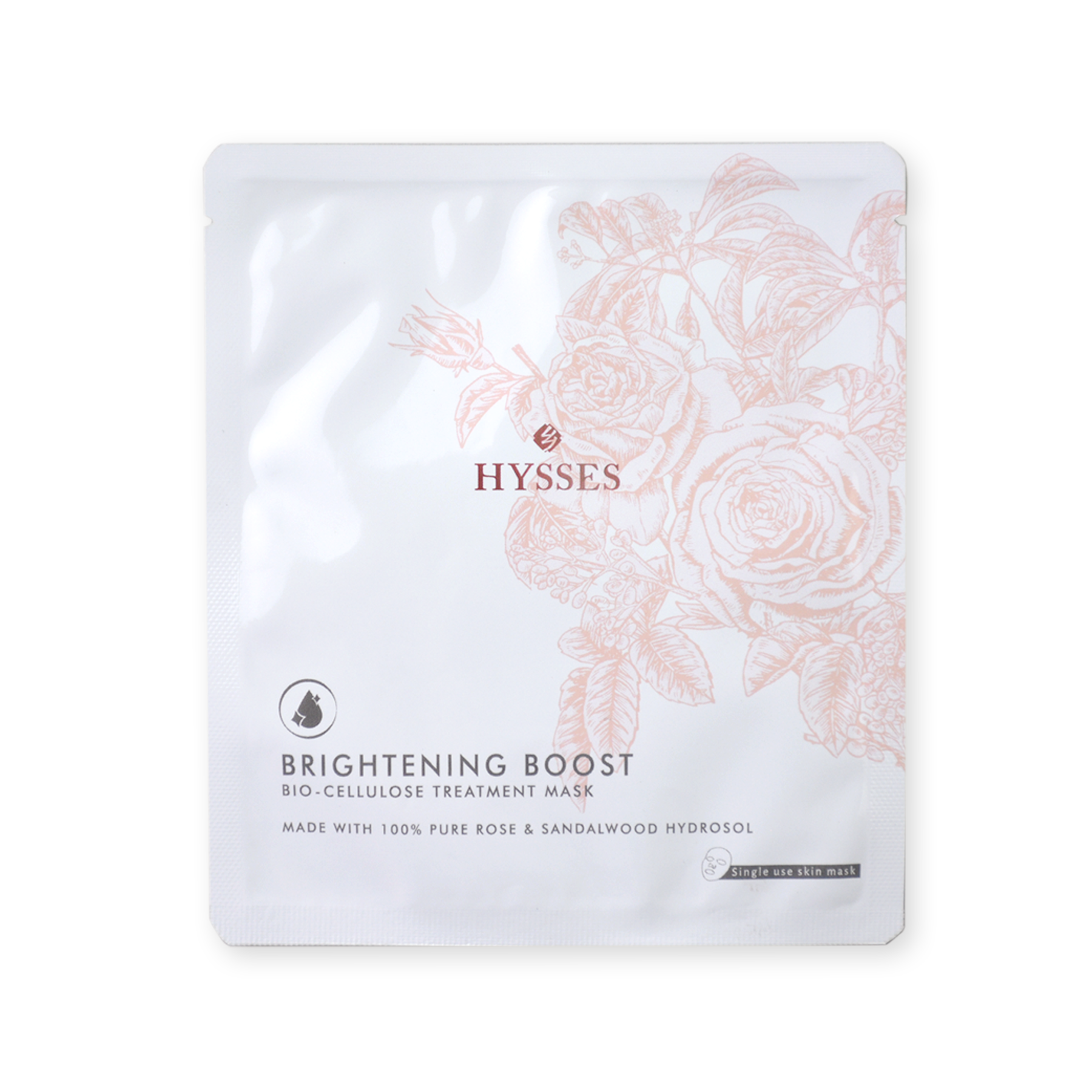 Mặt Nạ Sinh Học Cao Cấp Hysses Bio Cellulose Brightening Làm Trắng Da, Cấp Ẩm Sâu, Hỗ Trợ Tình Trạng Viêm, Kích Ứng, Giúp Mờ Nếp Nhăn Với Tinh Dầu Gỗ Đàn Hương - Hoa Hồng Hữu Cơ Tự Nhiên