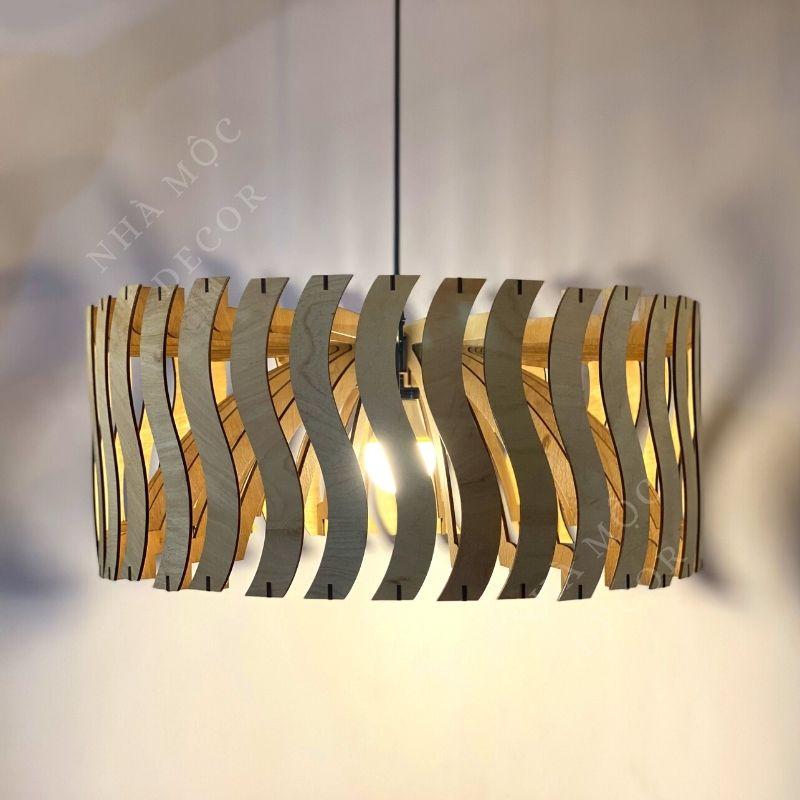 Đèn gỗ thả trần trang trí mẫu TT87
