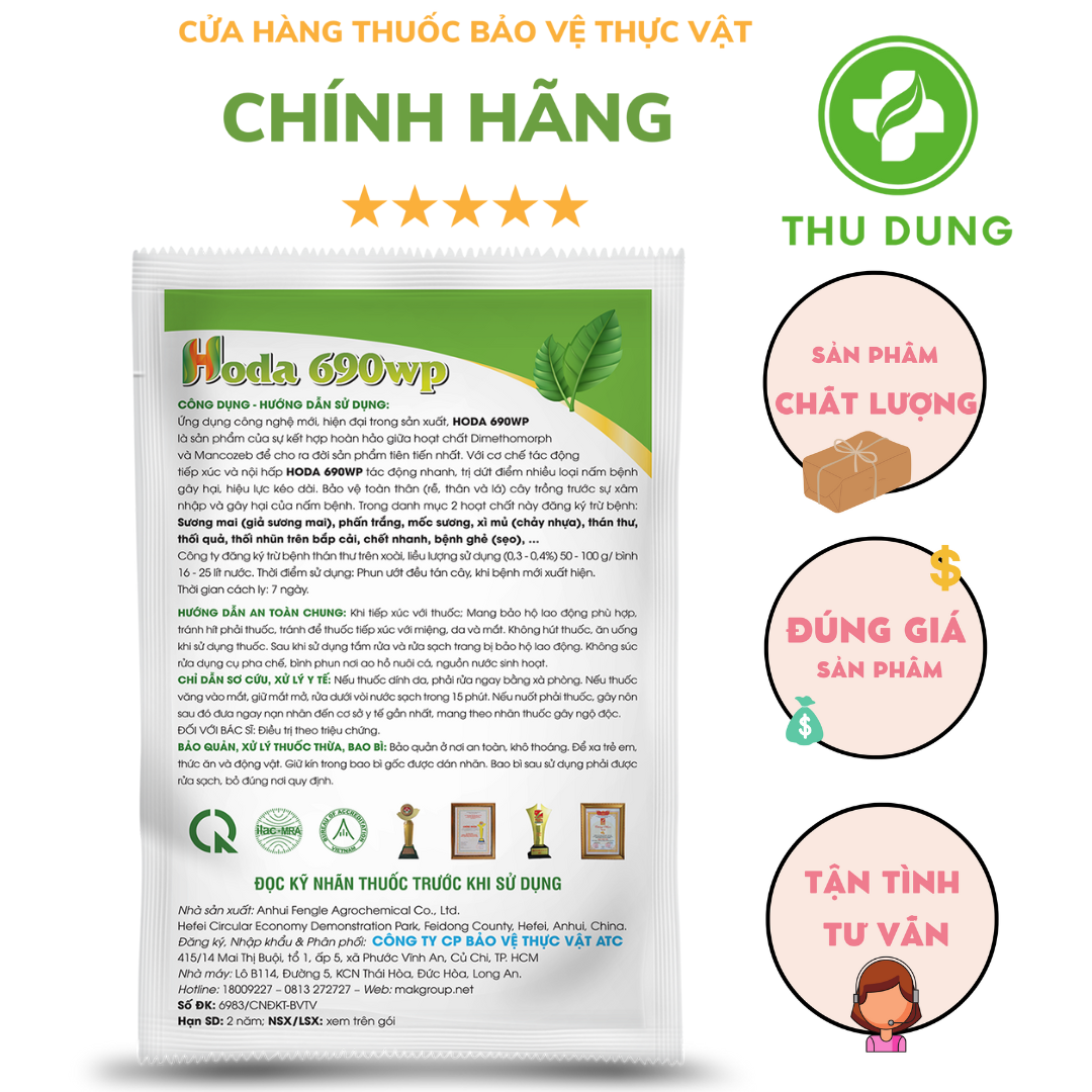 THUỐC TRỪ BỆNH HUSSA 722SL 50ML CHẾT CÂY THỐI GỐC, CỦ, SƯƠNG MAI