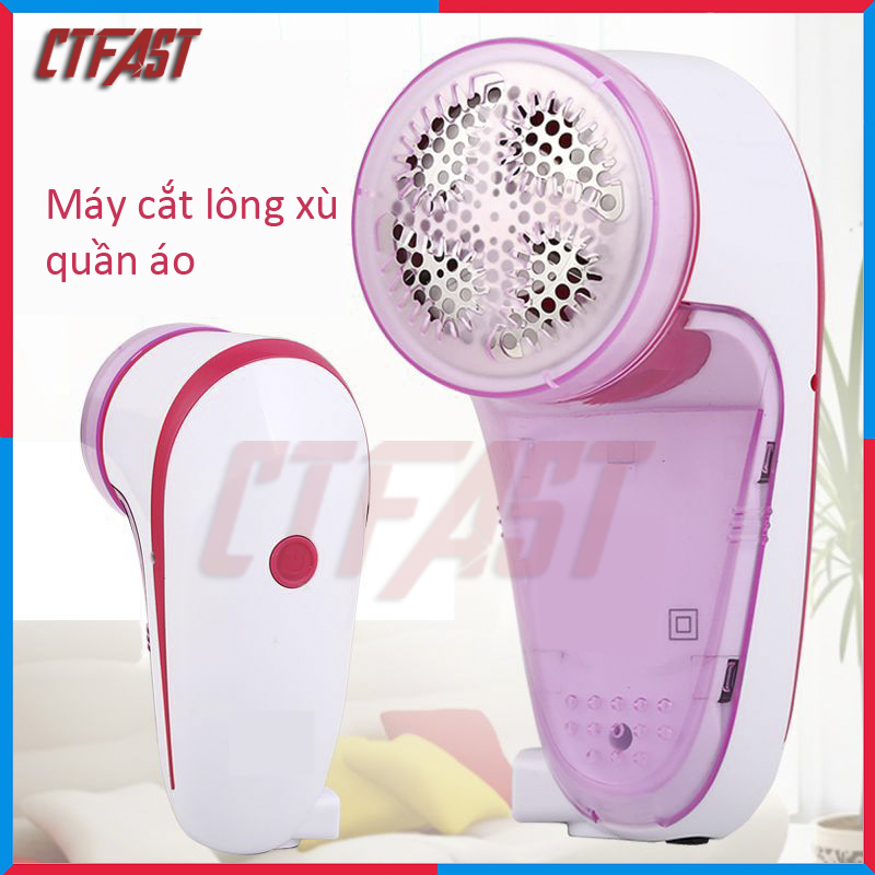 Máy cắt lông xù và hút bụi quần áo CTFAST-LK618 thiết kế nhỏ gọn, pin sạc tích điện, tặng kèm lưỡi dao thay thế