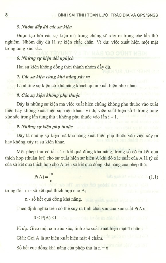 Bình Sai Tính Toán Lưới Trắc Địa Và GPS/GNSS