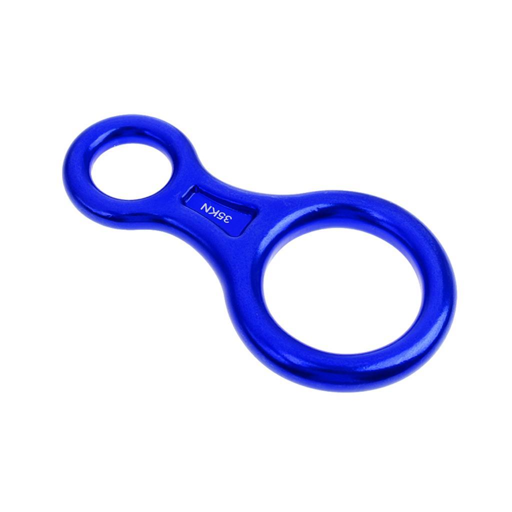 Heavy Duty Carbon Steel 25KN Screw Lock Carabiner + 35KN Figure 8 Belay Descender Device Outdoor Rock Climbing Rappelling Rescue