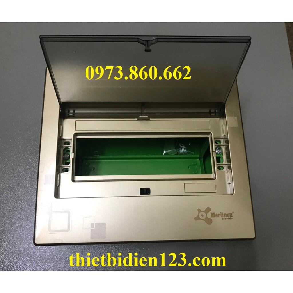Tủ điện âm tường cao cấp Merlineu đế sắt 8 vị trí - 12 vị trí