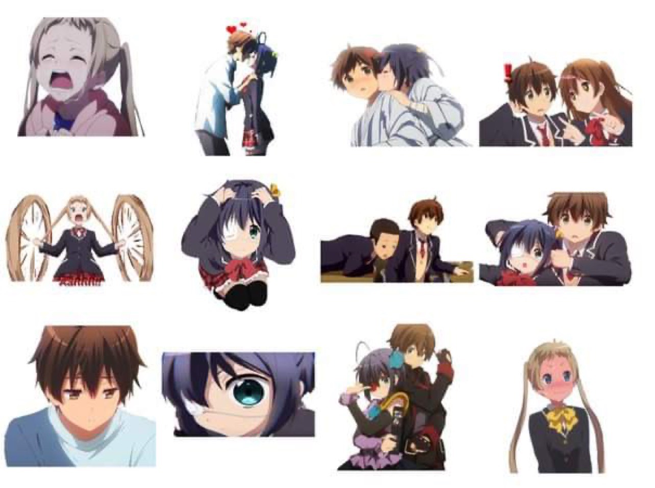 Set 60 Sticker Chuunibyou
