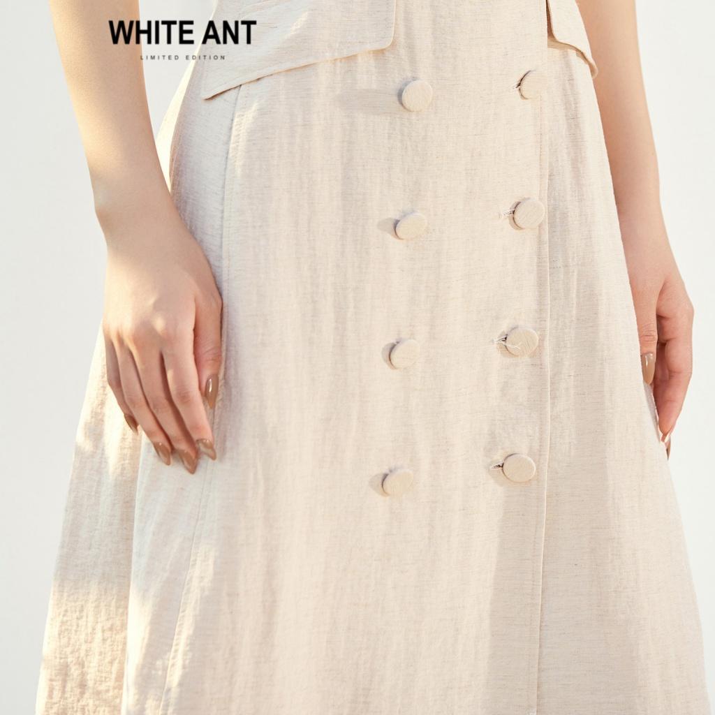 Đầm Sơ Mi Nữ WHITE ANT JOCASTA SKATER SKIRT Thiết Kế Tay Ngắn Kèm Hai Hàng Cúc Và Đai Eo Tôn Dáng 120400125