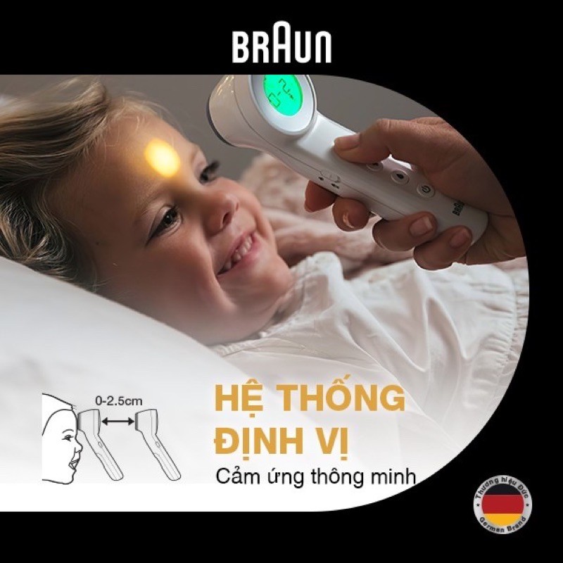 Nhiệt kế đo trán không chạm Braun BNT400WE, BNT400 | Bảo Hành 2 Năm