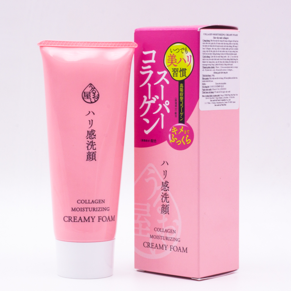 Sữa Rửa Mặt Ngăn Ngừa Lão Hóa Naris Cosmetic Uruoi Collagen Moisturizing Creamy Foam 100g – Hàng Chính Hãng