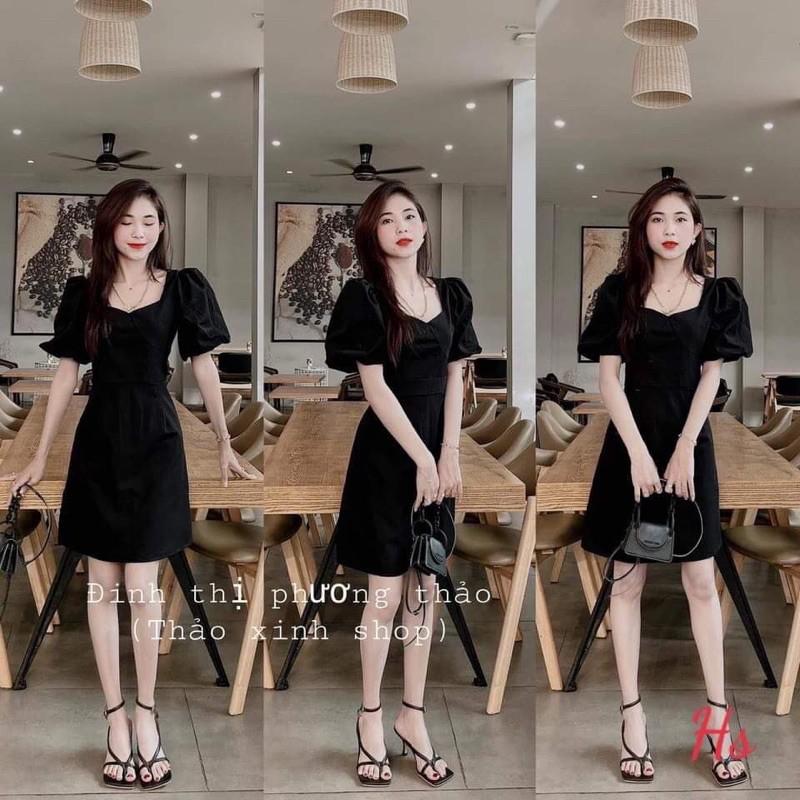 Váy viền ngực cổ vuông HS72