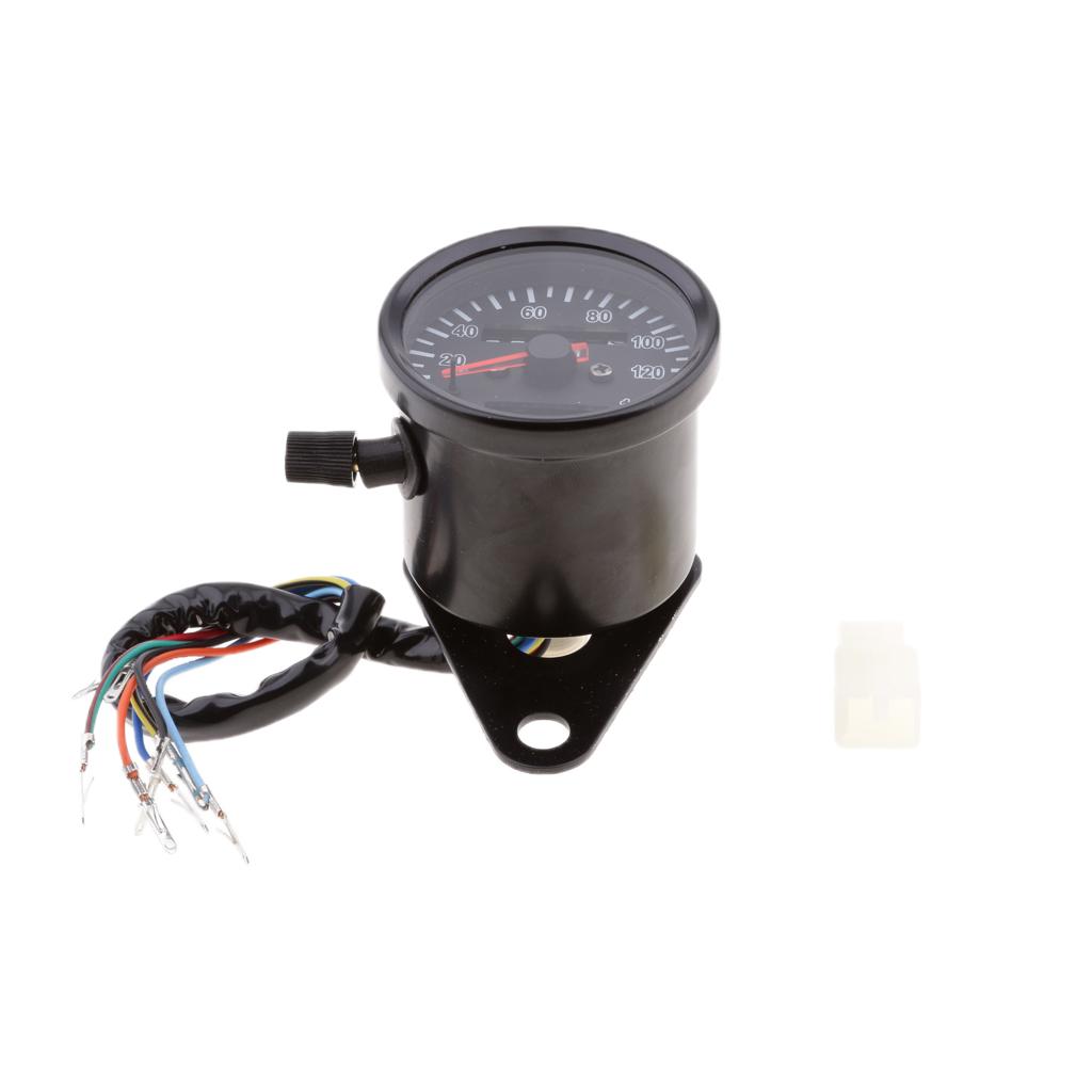 Universal Motorcycle LCD RPM Digital Display Odometer Speedometer 4 LED Light