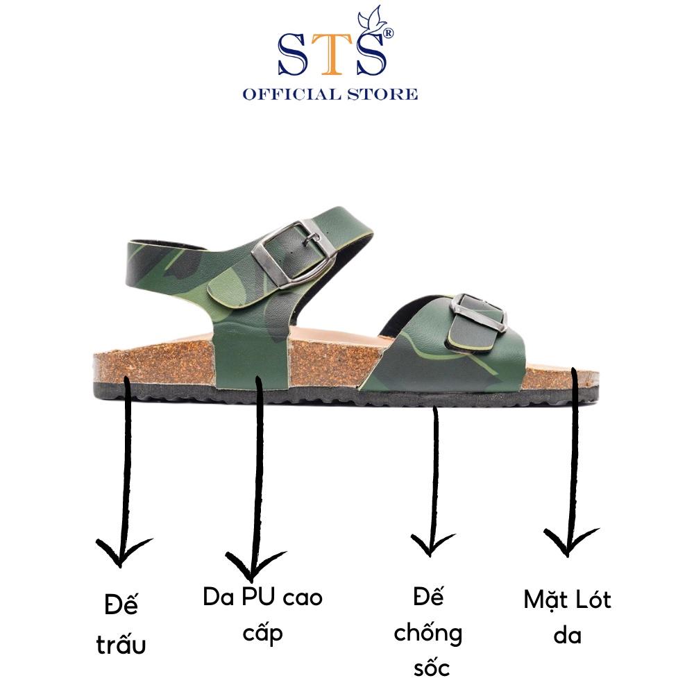 Dép Đế Trấu Da Pu Cao Cấp Mẫu Camo Rằn Ri Quai ngang Chống nước dễ vệ sinh, hàng cao cấp xuất khẩu mã CM23