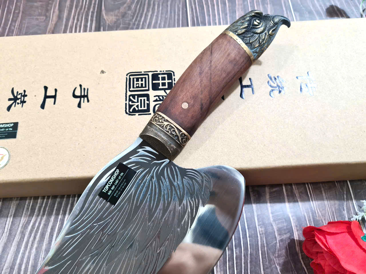 DAO BẾP - DAO THÁI CẮT HOA VĂN KHÂU ĐỒNG MÃ  A3 DT159 NT topcomshop vn