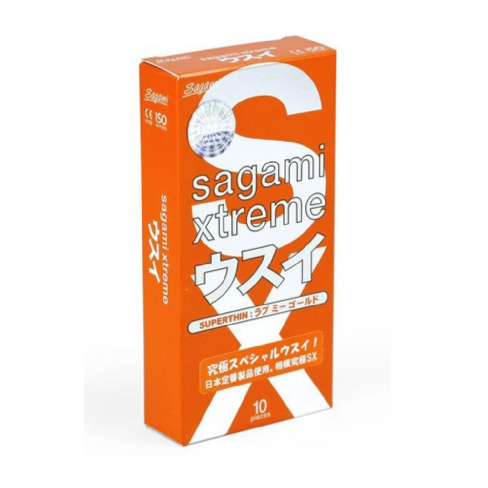 BAO CAO SU SIÊU MỎNG SAGAMI EXTREME LOVE ME GOLD ORANGE – HỘP 10C