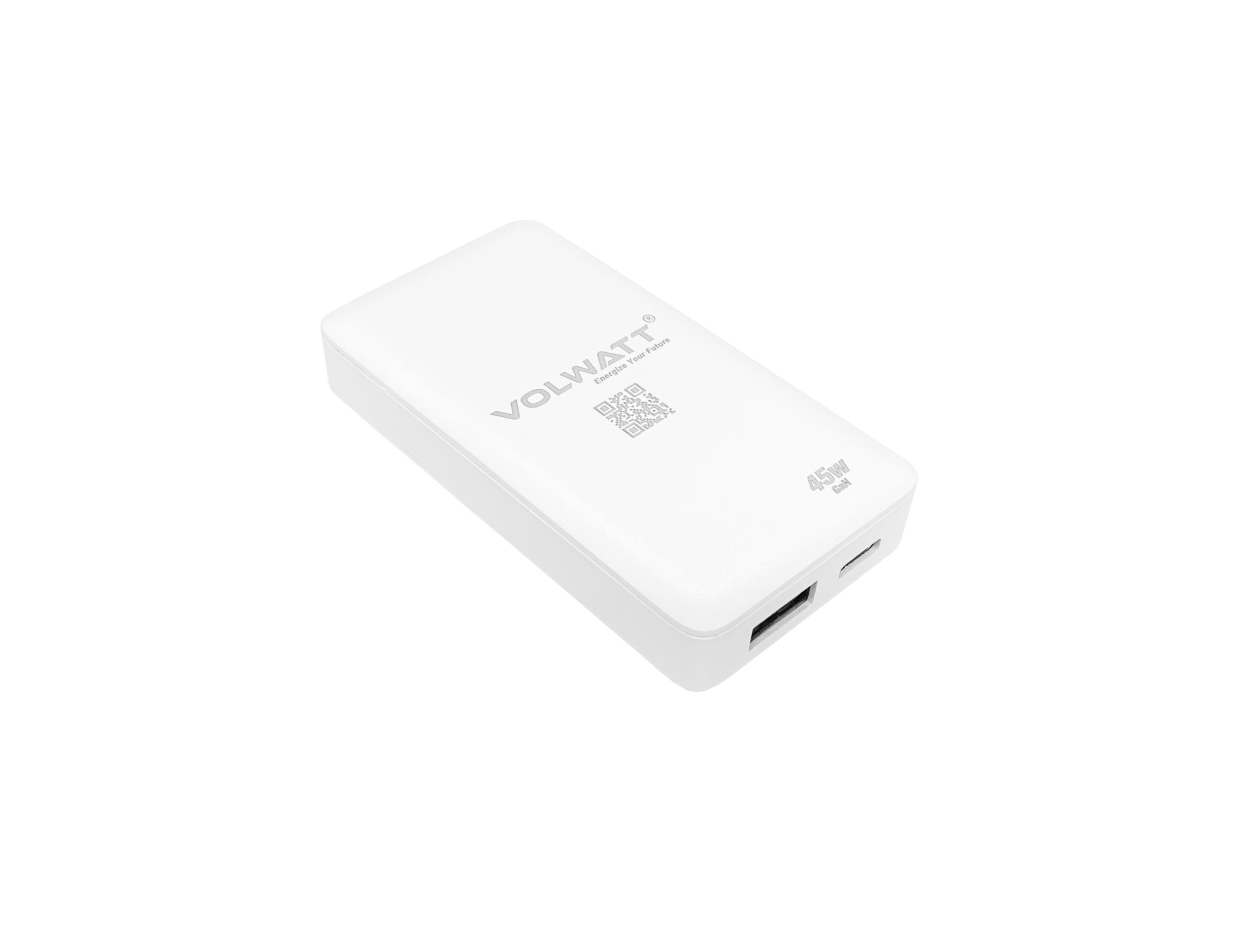 Củ sạc nhanh siêu mỏng Volwatt GE-45GS-C-A-MF 45W GaN Fast Charger  - Hàng Chính Hãng Full box