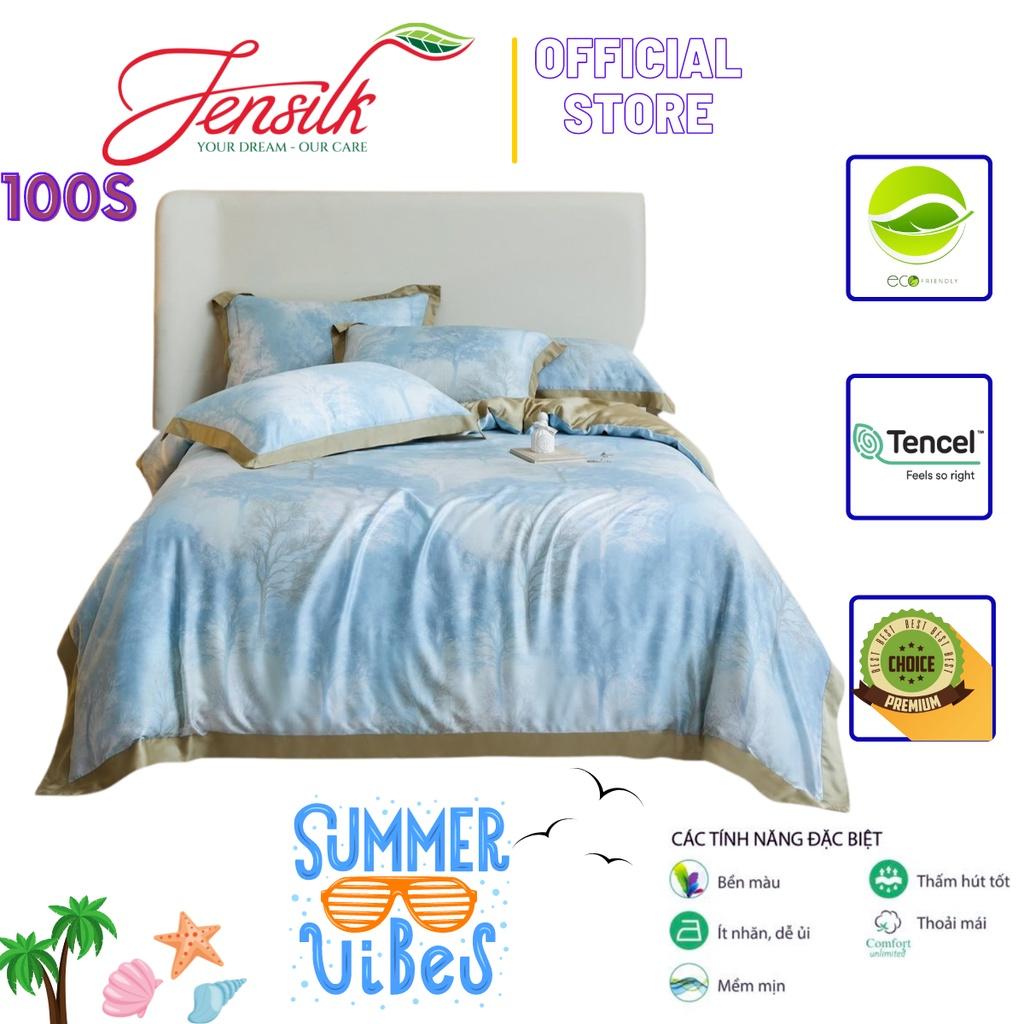 Bộ chăn ga gối mùa hè100% lụa tencel , siêu cao cấp, MỀM MỊN, MÁT DA cực hot - sang trọng DESIGN SM621