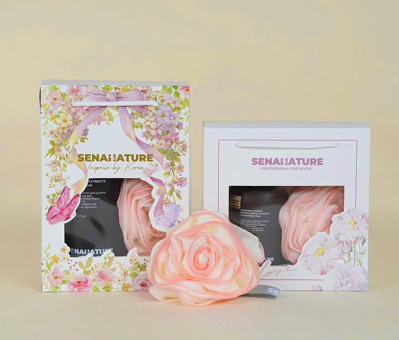 (Set quà tặng) sữa tắm nước hoa Senanature 500ml/1000ml (nâu) SENANATURE NOURISHING THERAPY FROM BOTANICAL EXTRACTS