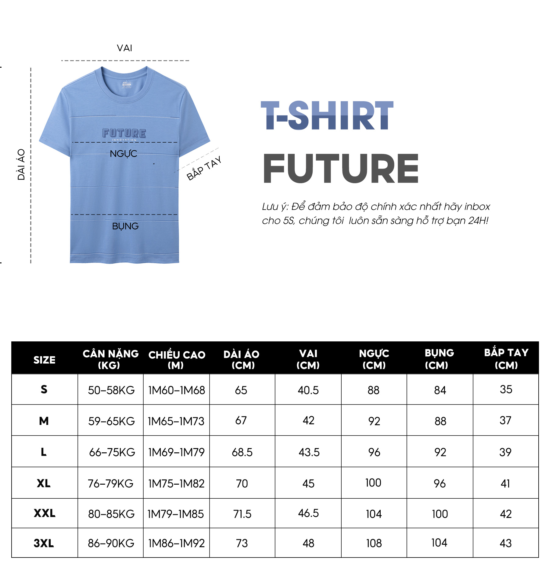 Áo Thun Nam Ngắn Tay 5S FUTURE, Chất Cotton USA, Mềm Mịn, Thấm Hút, Mát, Co Giãn, In Trẻ Trung