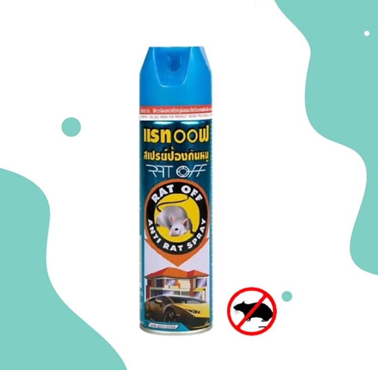 Chai xịt đuổi chuột Rat Off thái lan, đuổi sạch chuột hiệu quả tặng kèm móc dán tường 200ml- Hàng chính hãng