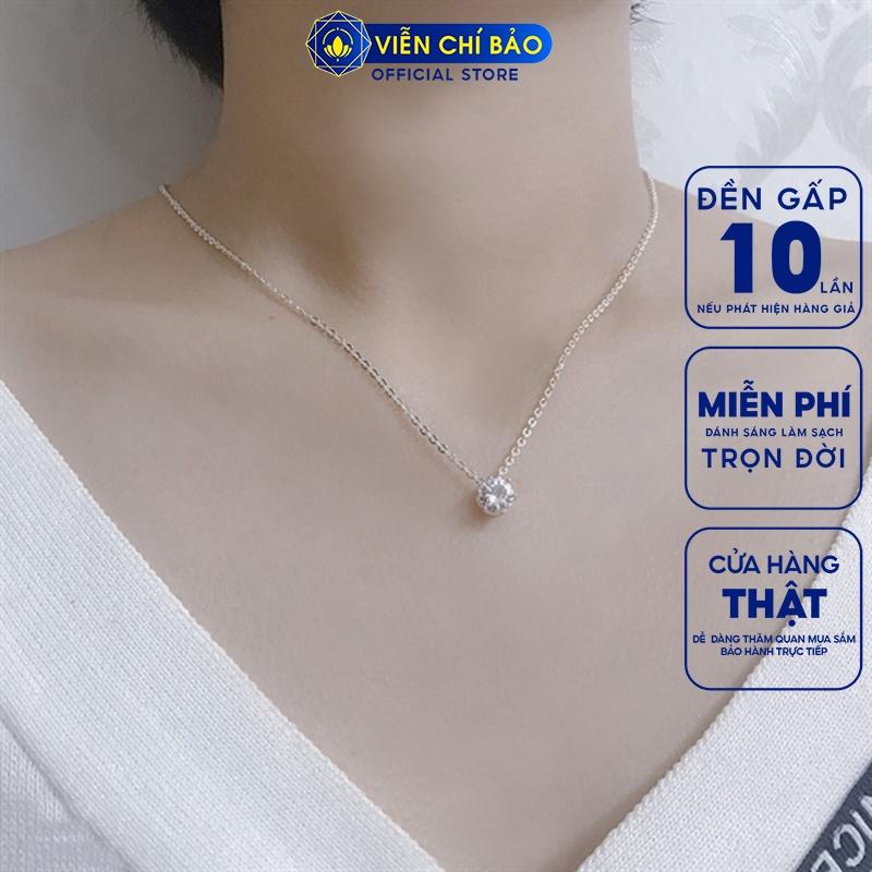 Dây chuyền bạc nữ mặt tinh tú bạc Ý 925 lấp lánh thời trang phụ kiện trang sức nữ Viễn Chí Bảo D400144 M400117